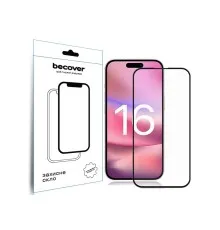 Скло захисне BeCover Apple iPhone 16 Black (712122)
