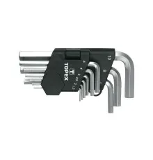 Набір інструментів Topex ключі шестигранні HEX 1.5-10 мм, 9 шт. (35D955)