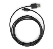 Дата кабель USB 2.0 AM to Micro 5P PVC 1.8m black Vinga (VCPDCM1.8BK)