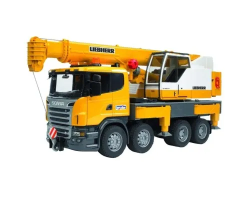 Спецтехника Bruder Автокран Scania Liebherr Большой (свет+звук) (03570)