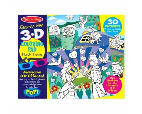 Набір для творчості Melissa&Doug 3D розмальовка по точках для дівчаток (MD9963)