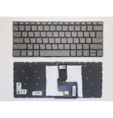 Клавиатура ноутбука Lenovo IdeaPad 320-14ISK,320S-14IKB/14IBR серая с подсв UA (A46117)
