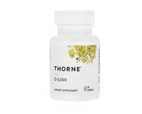 Витамин Thorne Research Витамин D3, 5000МЕ, 60 капсул (THR-13801)