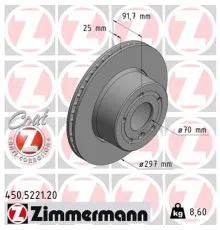 Гальмівний диск ZIMMERMANN 450.5221.20