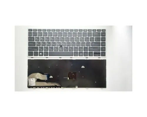 Клавіатура ноутбука HP EliteBook 840 G5 черная с серебр, с ТП UA (A46178)
