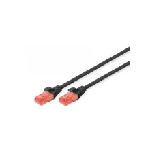 Патч-корд 10м, CAT 6 UTP, AWG 26/7, Cu, LSZH, black Digitus (DK-1617-100/BL)