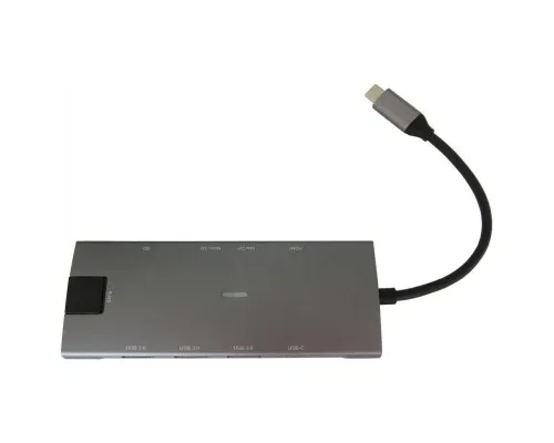 Концентратор Dynamode USB Type-C to HDMI 4K + Mini DP + 3хUSB3.0 + Gigabit RJ45+ U (Dock-9-in-1-TypeC-HDMI-Mini-DP-USB3.0-RJ45)