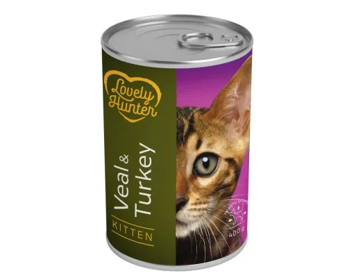 Консерви для котів Lovely Hunter Kitten Veal&Turkey 400 г (LHU45346)