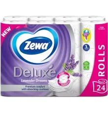 Туалетная бумага Zewa Deluxe Лаванда 3 слоя 24 рулона (7322541184944)