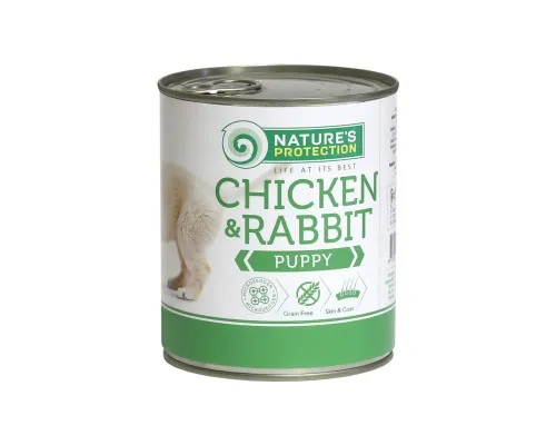 Консерви для собак Natures Protection Puppy Chicken&Rabbit 800 г (KIK45091)