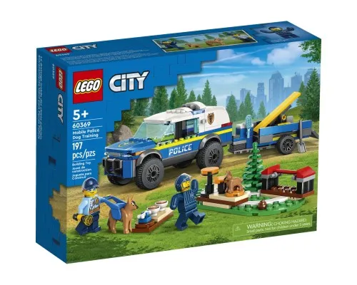 Конструктор LEGO City Мобільний майданчик для дресування поліцейських собак 197 деталей (60369)