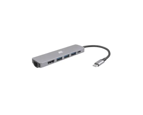 Концентратор 2E USB-C Slim Aluminum Multi-Port 6in1 (2EW-2684)