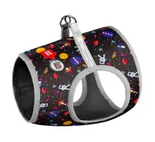 Шлея для собак WAUDOG Clothes з QR паспортом "NASA" S2 (2921)