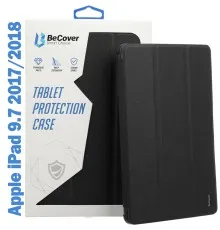 Чохол до планшета BeCover Tri Fold Soft TPU mount Apple Pencil Apple iPad 9.7 2017/2018 A1822/A1823/A1893/A1954 Black (708453)