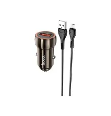 Зарядний пристрій HOCO Z46 USB Metal Gray (6931474770295)