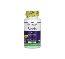 Вітамін Natrol Біотин швидкорозчинний, 10000 мкг, смак полуниці, Biotin, Fa (NTL-06885)