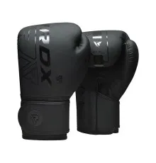 Боксерские перчатки RDX F6 Kara Matte Black 10 унцій (BGR-F6MB-10OZ)