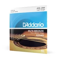 Струни для гітари D'Addario 85/15 Bronze Light 12-String (10-50) (EZ940)