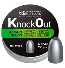 Пульки JSB Diabolo KnockOut Slugs .251 (546125-150)