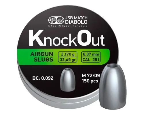 Пульки JSB Diabolo KnockOut Slugs .251 (546125-150)