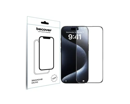 Скло захисне BeCover Apple iPhone 16 Plus Black (712123)