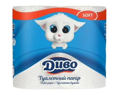 Туалетная бумага Диво Soft 2 слоя белая 4 рулона (4820003831915)
