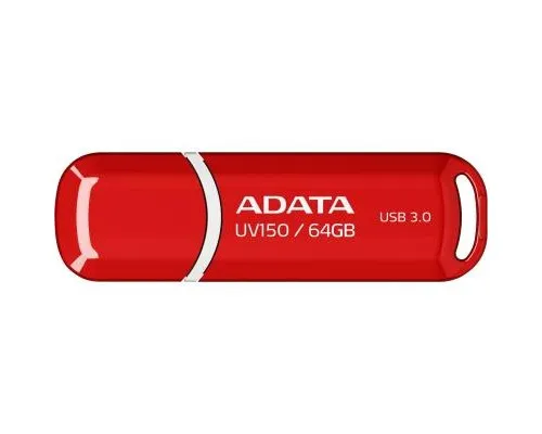 USB флеш накопичувач ADATA 64GB UV150 Red USB 3.0 (AUV150-64G-RRD)