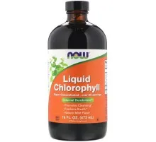 Трави Now Foods Рідкий Хлорофіл, Liquid Chlorophyll, м'ятний смак, 473 мл. (NOW-0264)