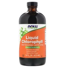 Трави Now Foods Рідкий Хлорофіл, Liquid Chlorophyll, м'ятний смак, 473 мл. (NOW-0264)
