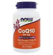 Антиоксидант Now Foods Коэнзим Q10 с Рыбьим Жиром, CoQ10 with Omega-3, 60 мг, 120 (NOW-03166)