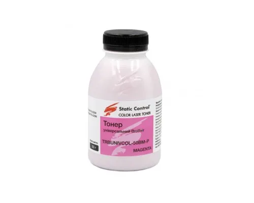 Тонер Brother 50г magenta, фасовка Static Control (TRBUNIVCOL-50BM-P)