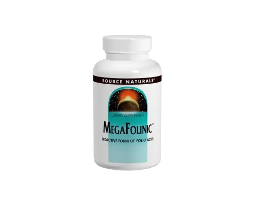 Вітамін Source Naturals Біоактивна Форма Фолієвої Кислоти (В9) 800мкг, MegaFolinic, (SN2028)