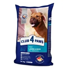 Сухой корм для собак Club 4 Paws Премиум. Ягненок и рис 14 кг (4820083909573)