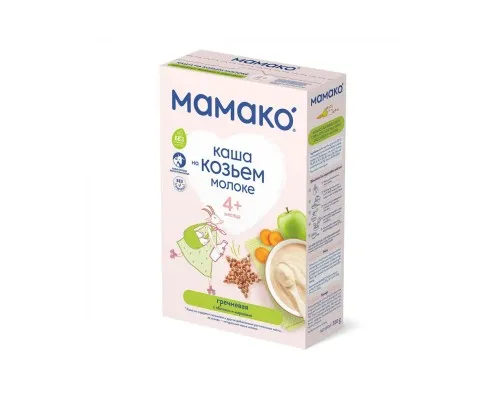 Детская каша MAMAKO молочная гречневая с яблоком и морковью на козьем молоке 200 (4607088795826)