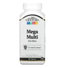 Мультивітамін 21st Century Мультивітаміни для чоловіків, Mega Multi for Men, 90 таблето (CEN-22658)