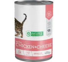 Консерви для котів Nature's Protection Adult Chicken & Cheese 400 г (KIK45608)