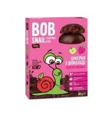 Цукерка Bob Snail Равлик Боб яблучно-малинові в чорному шоколаді 60 г (4820219341345)