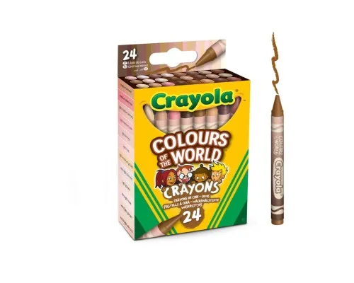Олівці кольорові Crayola Colours of the World воскові 24 шт (52-0114)