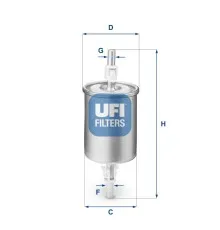 Фільтр паливний UFI 31.515.00