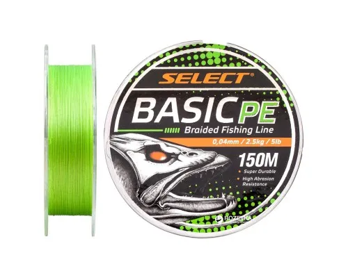 Шнур Select Basic PE 150m Light Green 0.04mm 5lb/2.5kg (1870.19.50)