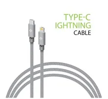 Дата кабель USB-C to Lightning 1.0m CBGNYTL1 30W Grey Intaleo (1283126559587)