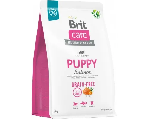 Сухий корм для собак Brit Care Dog Grain-free Puppy беззерновий з лососем 3 кг (8595602558810)