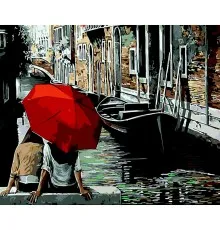 Картина по номерам ZiBi Червона парасоля 40*50 см ART Line (ZB.64201)