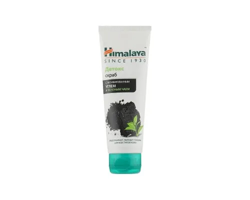 Скраб для обличчя Himalaya Herbals Детокс-скраб для вмивання з вугіллям і зеленим чаєм 75 мл (6291107221793)