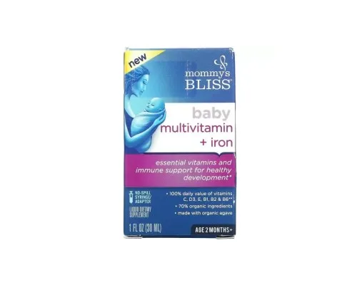 Мультивітамін Mommy's Bliss Дитячі полівітаміни з залізом для немовлят від 2 місяців (BAB-05614)