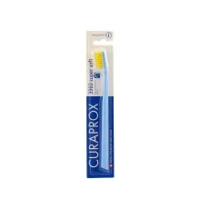 Зубна щітка Curaprox CS 3960 Super Soft Суперм'яка D 0.12 мм Блакитна з жовтою щетиною (CS 3960-04)