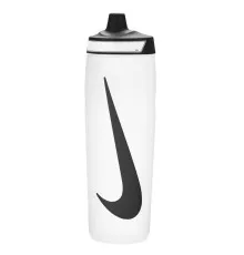 Бутылка для воды Nike Refuel Bottle 24 OZ білий, чорний 709 мл N.100.7666.125.24 (887791745200)