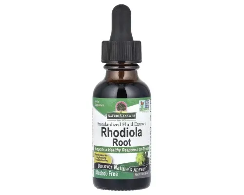 Травы Nature's Answer Экстракт корня родиолы без спирта, Rhodiola Root, 30 мл (NTA-00663)