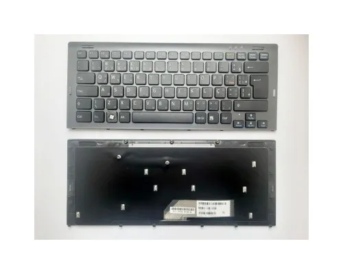 Клавіатура ноутбука Sony VGN-SR series черная с темно-серой рамкой UA (A43710)
