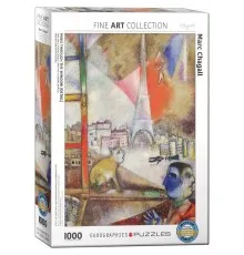 Пазл Eurographics Париж через окно. Марк Шагал, 1000 элементов (6000-0853)